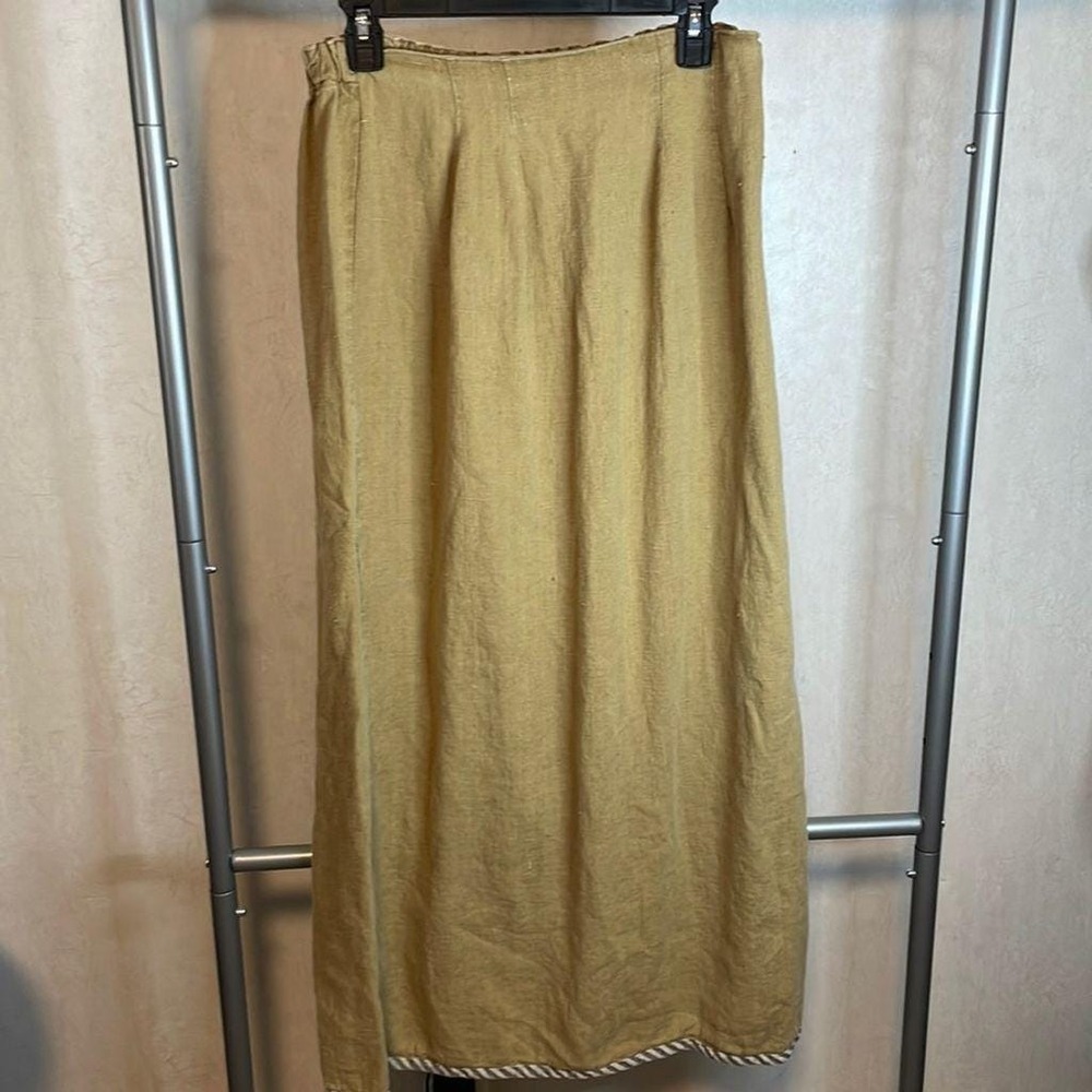 Visual Professional Vintage 100% Rayon Pencil Skirt Army Tan One Size 1985